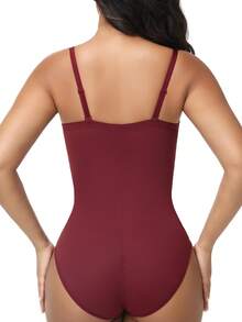SHAPORA Body elegante y de moda con diseño de copa - Burdeos - Ver 5