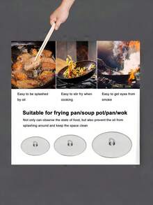 Stainless Steel Air Fryer Splatter Screen With Lid Anti-Oil Splash Mesh Cover Kitchen Cooking Tool - Multicolor - View 7