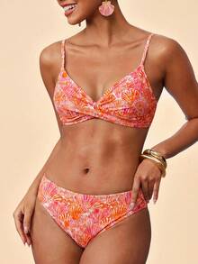 Travachic Women's Vacation Beach Shell Print Swimsuit Set - Multicolor - View 5