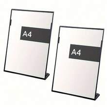 1pc L-Shaped Display Stands - Durable Plastic,A4/A5/A6 Size For Menus, Posters & Photos - PerfectFor Coffee Shops, Weddings, Supermarkets - multicolor - View 4