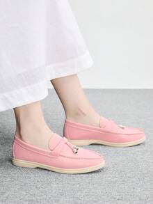 CUCCOO BIZCHIC Women Casual Flat Loafers, Simple & Fashionable, For Everyday Wear For Christmas Spring Shoes - powder - View 5