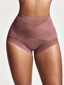 SHAPORA Women's Mesh Patchwork Casual Versatile Daily Wear Shapewear Bottom - Mocha Brown - View 5