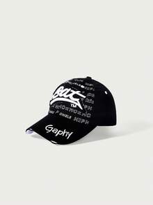 Glisma 1pc Outdoor Couple Hip Hop Baseball Cap, Sun Protection Snapback Hat With BAT, GAPHY, GRAPHY Embroidery, Fashionable Casual Contrast Color Design - Multicolor - View 14