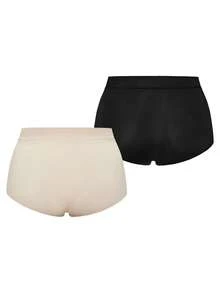 SHAPORA 2条装加大码女士简约舒适日常三角裤 - 彩色 - 查看 2