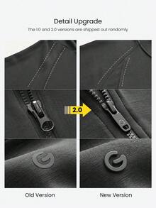 GLOWMODE Áo hoodie nửa khóa kéo quá khổ Modal Silk Touch - Màu xám đen - Xem 8