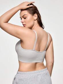 SHAPORA 1pc Seamless Strap Wire Free Bra For Women - Light Grey - View 5