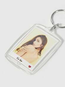 Custom 1PC Photo And Text Keychain, Personalized Acrylic Keychain, Custom Couple Keychain Photo Key Ring, Customized Logo Keychain For Birthday Gift - Multicolor - View 20