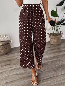 SHEIN LUNE 秋季休閒九分褲 女教師工作制服長褲 - 彩色 - 查看 4