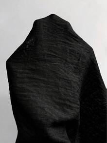 GlowEve 女款蕾絲圓領素色半透明下擺襯衫 - 黑色 - 查看 4