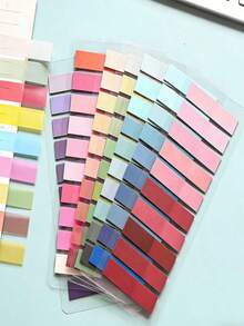 7 paquetes/paquete Notas adhesivas de índice multicolor degradado, 200 hojas por tarjeta, colores vibrantes, adecuadas para oficina, clasificación de documentos de estudio, marcado de cuadernos y anotación de páginas - Multicolor - Ver 8