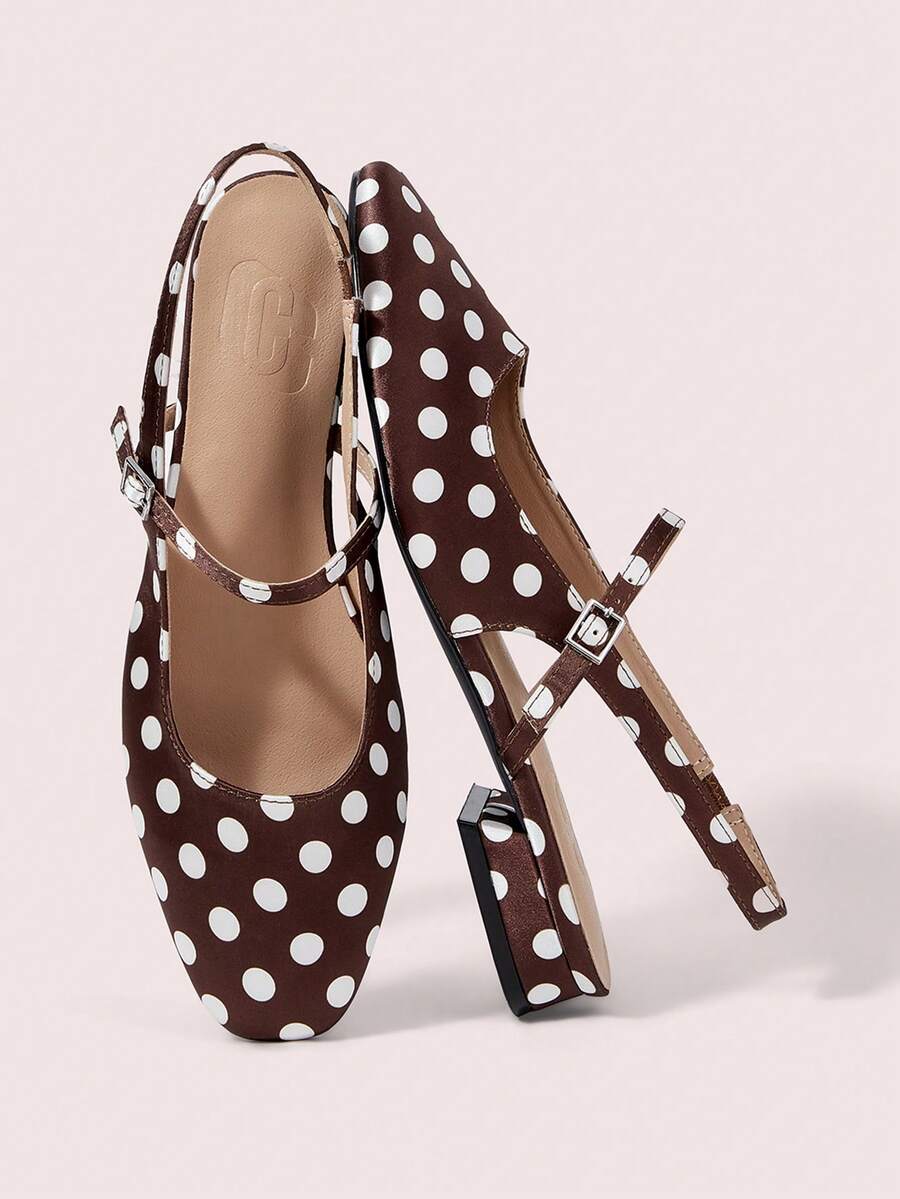 CUCCOO DOLLMOD Women's High Heel Pumps, Graduation Heel, Prom Heels For Summer Spring Shoes Spring Break Easter For Christmas Spring Shoes - Brown Dot - View 1