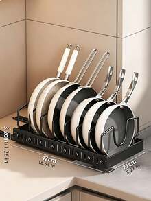 Adjustable Kitchen Storage Racks: A Space-Saving Cabinet And Cookware Solution Suitable For Pots, Pans, And Lids. Drawer-Style Cabinet Storage Racks Are Suitable For Kitchens And Bathrooms. Kitchen Storage Boxes, Spice Racks. - Storage Rack - View 3