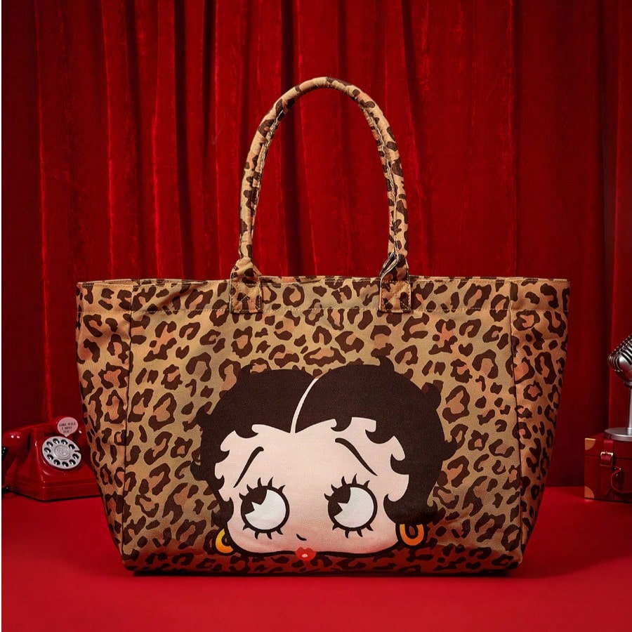1pc Leopard Print Canvas Tote Bag, Fashionable Large Capacity Casual Shoulder Handbag, Perfect For Daily Commute, Travel, Beach Trips, School Storage, Back To School, Birthday Or Holiday Gift