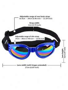Adjustable Pet Sunglasses - Foldable, Windproof, Sunscreen Goggles For Dogs - Multicolor - View 3