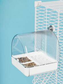 1Pc Bird Hanging Bath Box Outdoor Parrot Shower House Anti Splash Feeding Box Portable Bird Cage Accessories For Budgie Lovebird Cockatiel Small Pet Bird Daily Use - Bath - View 8