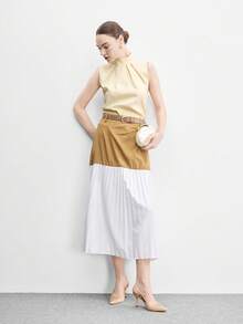 CUCCOO BIZCHIC 優雅便捷尖頭女款高跟鞋，適合女性，舒適中跟款式，適用於辦公室、婚禮、派對以及春夏季鞋款 - 杏色.. - 查看 3