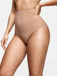 SHAPORA Women's Solid Color High Waist Shapewear Panties - Apricot - View 5