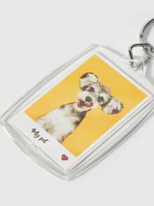 Custom 1PC Photo And Text Keychain, Personalized Acrylic Keychain, Custom Couple Keychain Photo Key Ring, Customized Logo Keychain For Birthday Gift - Multicolor - View 19