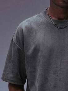 STYNVO Herren Rundhals Kurzarm Lässig Vielseitig Lockerer Schnitt T-Shirt - Dunkelgrau - Übersicht 3