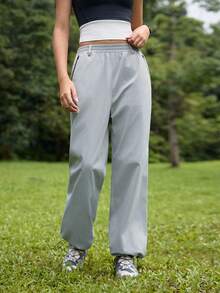 In My Nature Women's Solid Color Versatile Zipper Pocket Casual Outdoor Long Pants - Grey - View 1