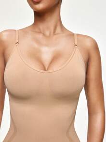 SHAPORA Vestido de control de cintura y abdomen con tirantes ajustables - Prenda interior moldeadora sin costuras - Albaricoque - Ver 5