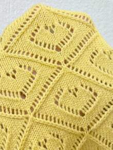 SHEIN Clasi Cárdigan de manga larga de unicolor de un solo pecho, casual y versátil para uso diario y salidas, talla grande para mujer - Amarillo - Ver 7