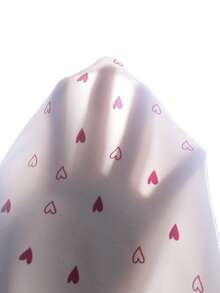SHEIN Elladie kids 少女 3D 網格蝴蝶結裝飾愛心印花圓領 T 恤與精緻裙子套裝 - 黑色 - 查看 7