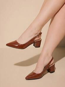 CUCCOO CURVES Wide Design Women's Pointed Retro Brown Style, Spring Shoes, Suitable For Spring Break, Easter To Christmas - Brown 3 - View 6