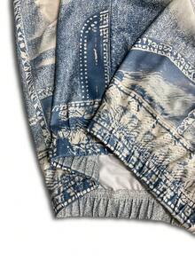 INAWLY Plus Size Women Pocket Button Distressed Casual Versatile Daily Wear Skinny Capri Leggings - Multicolor - View 4