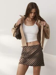Aralina Women's Plaid Casual Versatile Daily Outing Skirt - Multicolor - View 10