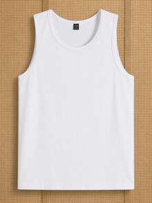 Manfinity RebelGame Men's Textured Solid Color Crew Neck Casual Knit Vest 3pcs/Set - Multicolor - View 3