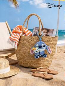 Disney Disney Genuine Lilo & Stitch Children's Plush Toys, Plush Keychains, Bags, Accessories, Small Hangings, And Birthday Gifts - Blue seat Stitch with a small gold on top of his head - View 3