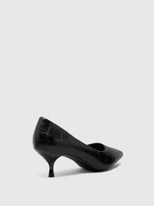 CUCCOO BIZCHIC Zapatos de tacón alto versátiles con punta puntiaguda para mujer, para uso diario, para Navidad y primavera - Negro. - Ver 9