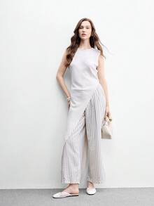 CUCCOO BIZCHIC 女款法式平底涼拖鞋，夏季百搭新款蝴蝶結編織包頭穆勒鞋，春季鞋款 - 糯米白色 - 查看 6