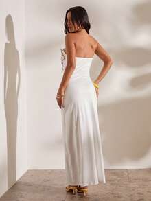 Opulessa 女款抹胸露背貼身洋裝 - 白色 - 查看 7