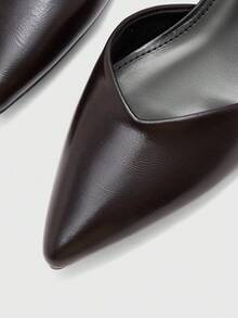 CUCCOO BIZCHIC Elegant Black Patent Leather Pointed Shoelaces Ankle Strap Platform High Heels, Suitable For Offices, Weddings, Parties, Spring And Summer Shoes Fall Shoes - Burgundy. - View 7