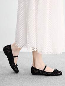 CUCCOO BIZCHIC 女款法式平底拖鞋，夏季百搭新款蝴蝶結編織包頭穆勒鞋，春季鞋款 - 全克 - 查看 5