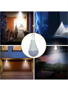 1/2PCS-Solar Light Bulbs For Indoor Home, Outdoor Waterproof Camping Lamps For Tent, Rechargeable LED Solar Lights For Shed Night, Emergency Power Outage And Outside, Solar Lights Outdoor - multicolor - View 2