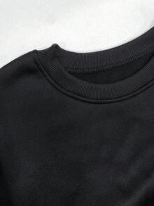SHEIN Áo nỉ cổ tròn Ombre dáng rộng phổ biến dành cho nữ cỡ lớn - Nhiều màu - Xem 4