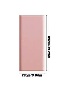 6pcs 50cm*23cm Soft Anti-Collision Minimalist Solid Color 3D Self-Adhesive Wall Stickers, PU Soft Packaging, Peel And Stick, Washable, Suitable For Bed Side And Tatami Wall Decoration, Thickened Wall - multicolor - View 3