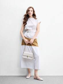 CUCCOO BIZCHIC 女款法式平底拖鞋，夏季百搭新款蝴蝶結編織包頭穆勒鞋，春季鞋款 - 米 - 查看 6