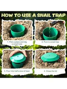 5/10pcs Reusable Plastic Beer Snail Trap, Outdoor Garden Farm Snail Catcher For Rainy Days - One Size Fits All - View 8