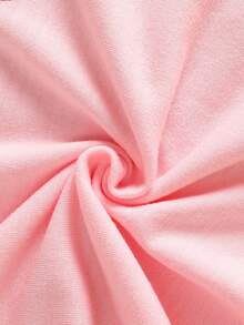 SHEIN Newborn Baby Girl Pink Fashion Set Short Sleeve Top With 3D Bow Decor Pants Cute Outfit For 0-9 M Babies - Pink - View 6