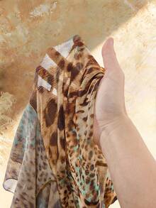 Amplova Women's Halter Neck Sleeveless Cutout Leopard Print Bodycon Jumpsuit Club Night Rainbow Leopard Summer - Multicolor - View 10