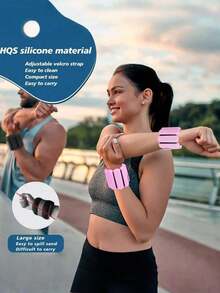 2/1pc Adjustable Wrist And Ankle Weights (Unisex), Fitness Weight Set, For Exercises, Yoga, Walking, Running, Dancing, Pilates, Aerobics, - Multicolor - View 10