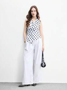 CUCCOO BIZCHIC 女鞋極簡尖頭優雅米色百搭平底鞋 夏季度假鞋 夏季優雅基本款 商務休閒 商務時尚 春季鞋 春假 復活節 聖誕節 春季鞋 - 黑色波點 - 查看 3
