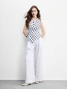 CUCCOO BIZCHIC 女鞋簡約尖頭優雅米色百搭平底鞋 夏季度假鞋 夏季優雅基礎款 商務休閒 商務時尚 春季鞋 春假 復活節 聖誕節 春季鞋 - 白色波點 - 查看 7