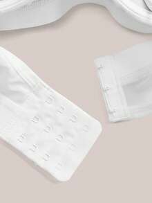 Barelissa 1 pieza Sujetador sin aros cómodo con relleno fino básico liso de copa grande talla grande - Blanco - Ver 4