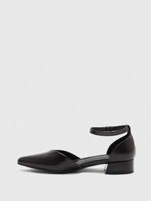 CUCCOO BIZCHIC Elegant Black Patent Leather Pointed Shoelaces Ankle Strap Platform High Heels, Suitable For Offices, Weddings, Parties, Spring And Summer Shoes Fall Shoes - Burgundy. - View 9