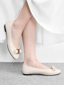 CUCCOO BIZCHIC Flat Slip-On Fashion Loafers For Women Spring Shoes Spring Break Easter For Christmas Spring Shoes - Rice apricot - View 4